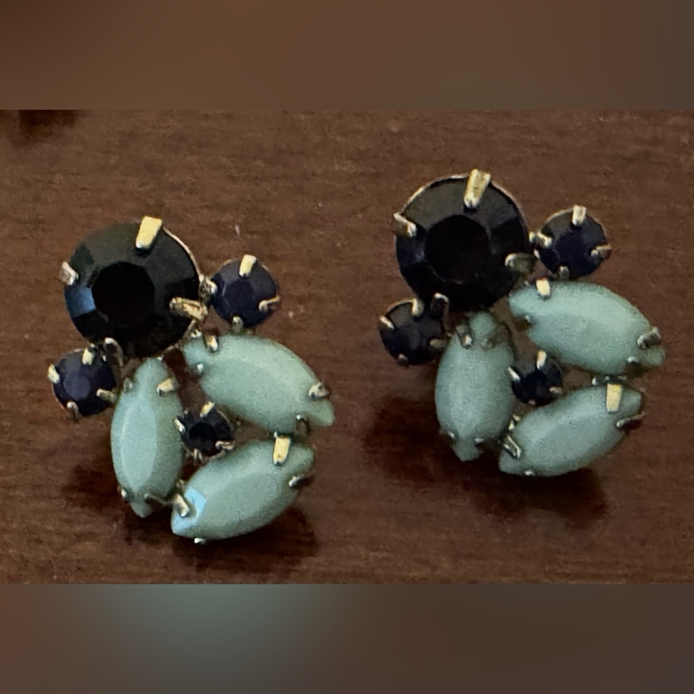 J.Crew Black and Mint Earrings